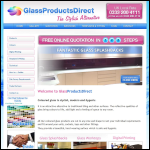 Screen shot of the Glass Products Direct Ltd website.