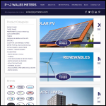Screen shot of the P & J Wales Meters Ltd website.