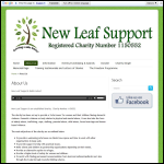 Screen shot of the New Leaf Support Ltd website.