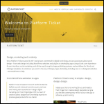 Screen shot of the Platform Ticket Ltd website.