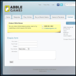 Screen shot of the Abble Games Ltd website.