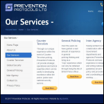 Screen shot of the Prevention Protocols Ltd website.