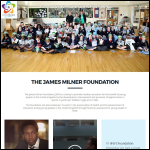Screen shot of the The James Milner Foundation website.
