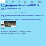 Screen shot of the St Eval Area Community Action Forum (Seacaf) Cic website.