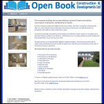 Screen shot of the Open Book Construction & Developments Ltd website.