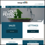 Screen shot of the Grange Homes Estate Agents Ltd website.