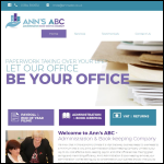 Screen shot of the Anns Administration & Book-keeping Company Ltd website.