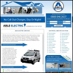 Screen shot of the Able Electric website.
