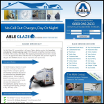Screen shot of the Able Glaze website.