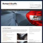 Screen shot of the Bumps & Scuffs Ltd website.