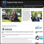 Screen shot of the Maghull High School website.