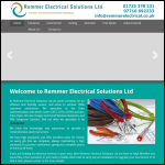 Screen shot of the Remmer Electrical Solutions Ltd website.
