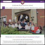 Screen shot of the Colchester Royal Grammar School website.