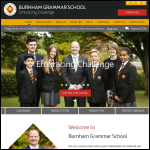 Screen shot of the Burnham Grammar School website.