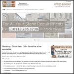 Screen shot of the Reclaimed Stone Sales Ltd website.