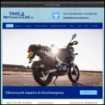 Screen shot of the Take 2 Motorcycles Ltd website.