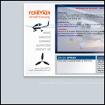 Screen shot of the Ferryair Worldwide website.