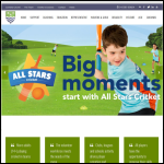Screen shot of the Cumbria Cricket Ltd website.