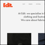 Screen shot of the Edit Clothing Ltd website.
