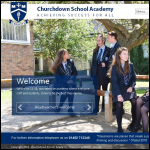Screen shot of the Churchdown School website.