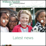 Screen shot of the William Tyndale Primary School website.