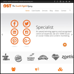 Screen shot of the Ostsocial Ltd website.