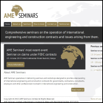 Screen shot of the Ame Seminars Ltd website.