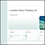 Screen shot of the London Dairy Trading Ltd website.