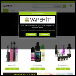 Screen shot of the Vapehit Ltd website.