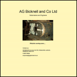 Screen shot of the A.G.Bicknell & Co Ltd website.