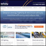 Screen shot of the Infinity Energy Services Ltd website.