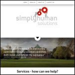 Screen shot of the Simply Human Solutions Ltd website.