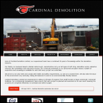 Screen shot of the Cardinal Demolition Ltd website.