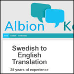 Screen shot of the Albion Konsult Ltd website.