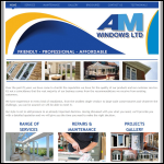 Screen shot of the A M Windows (South West) Ltd website.