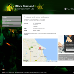 Screen shot of the Black Diamond Entertainment Ltd website.