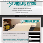 Screen shot of the Touchline Physio Ltd website.