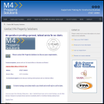 Screen shot of the M4 Property Solutions Ltd website.