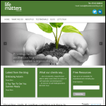 Screen shot of the Life Matters Coaching Ltd website.