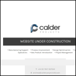 Screen shot of the Calder Projects Ltd website.