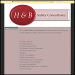 Screen shot of the H & B Safety Consultancy Ltd website.