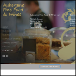Screen shot of the Aubergine Fine Food & Wines Ltd website.