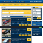 Screen shot of the Carpenters Cars Ltd website.