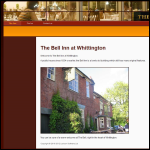 Screen shot of the The Bell Inn Public House (Whittington) Ltd website.