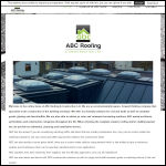 Screen shot of the Abc Roofing & Building Ltd website.