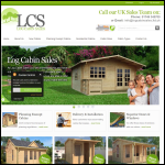 Screen shot of the Log Cabin Sales Ltd website.