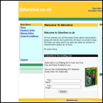 Screen shot of the QAonline Ltd website.