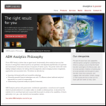Screen shot of the Abm Analytics Ltd website.