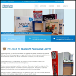 Screen shot of the Absolute Packaging Ltd website.