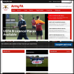 Screen shot of the The Army Football Association website.